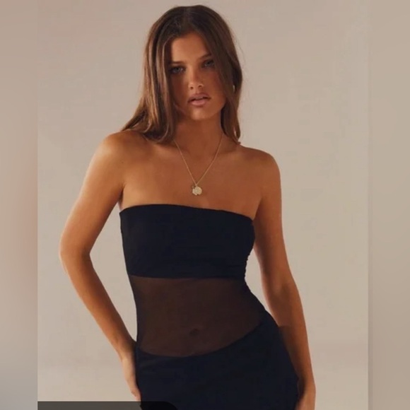 Peppermayo Tops - Peppermayo Selene Mesh Tube Top